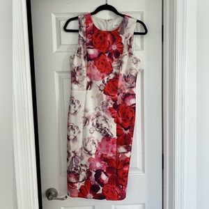 Pink Floral Eliza J dress - size 8